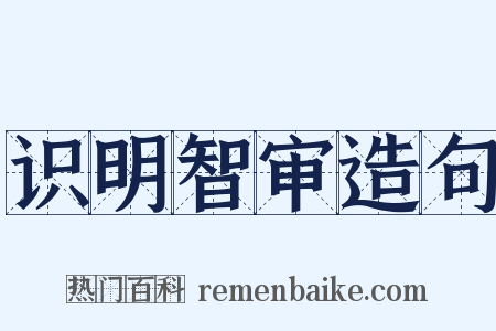 识明智审造句是什么意思的图片